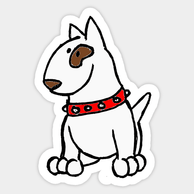 Just Bully English Bull Terrier Cartoon Dog - English Bull Terrier -  Sticker