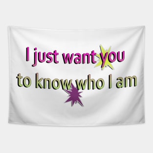 I just want you to know who I am Tapestry