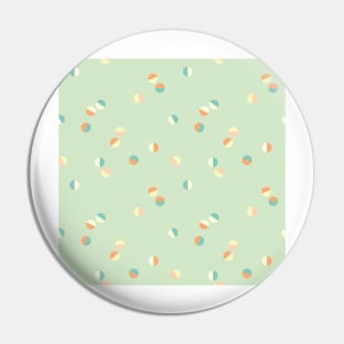 Scattered Dots Minimalist Geometric Pattern - Cute Pastel Mint Pin