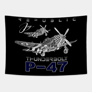 P47 Thunderbolt Republic World War II Fighter Aircraft Tapestry