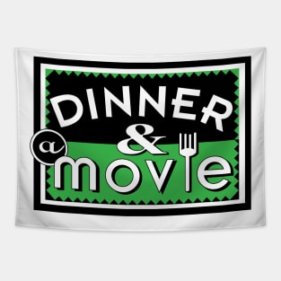 Dinner and a Movie Logo Tapestry