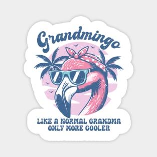 Vintage Style Grandmingo Pink Flamingo Grandma Magnet