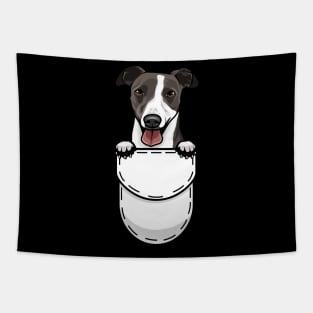 Funny Whippet Pocket Dog Tapestry