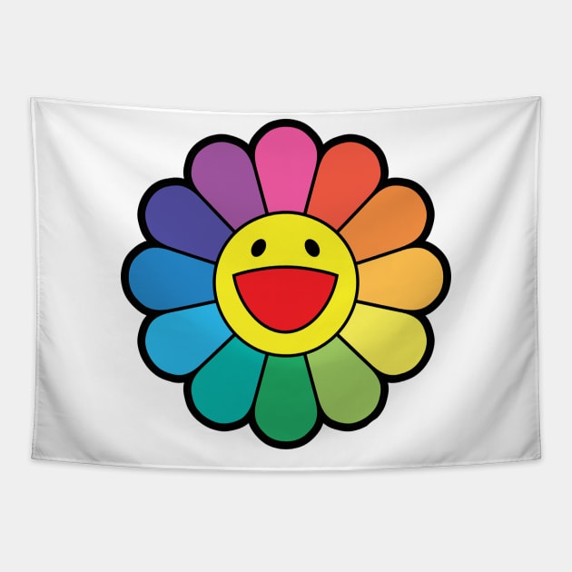 TAKASHI MURAKAMI FLOWER RAINBOW Tapestry by AMBER PETTY