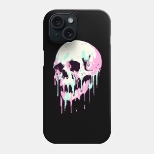 Pastel dripping skull Phone Case
