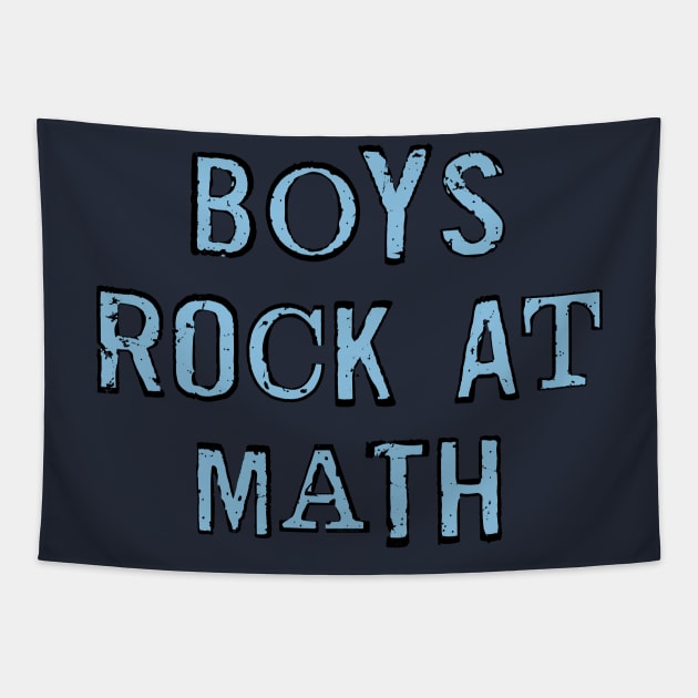 Boys Rock At Math Tapestry by Barthol Graphics