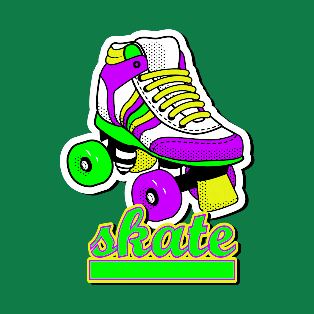 Retro  Roller Skate by AlondraHanley