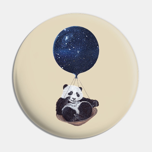 Space Panda Pin by ruta13art