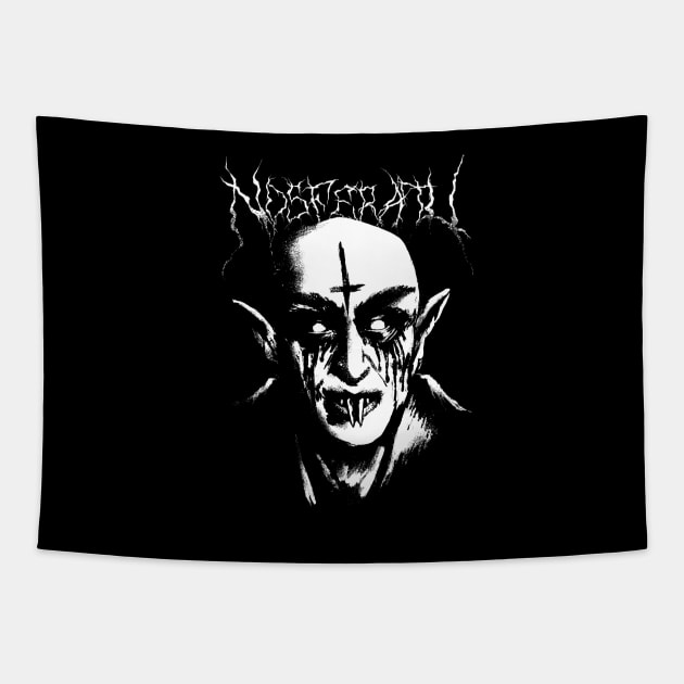 Black Metal Nosferatu Vampire Tapestry TeePublic