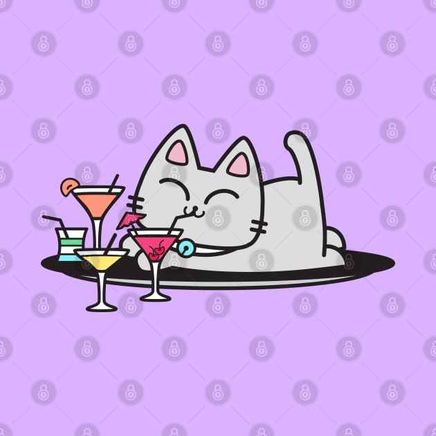 Martini Cat by plattercats