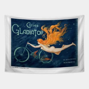 Cycles Gladiator France Vintage Advertising Poster Restored Tapestry