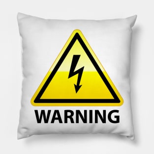 High Voltage Warning Sign Graphic Pillow