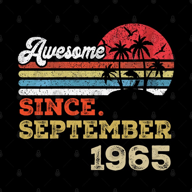 Awesome Since September 1965 Limited Edition, 58th Birthday Gift 58 years of Being Awesome by Vaporwave