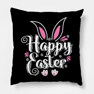 Happy Easter Easter bunny colorful Easter Eggs Pillow