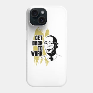 Breaking Bad Giancarlo Esposito as Gus Fring illustration and qoute graphic design by ironpalette Phone Case