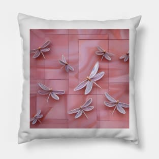 Mauve Dragonflies Pillow