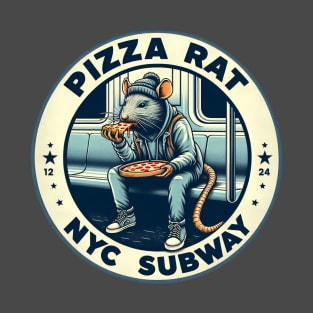 Pizza Rat New York Subway NYC Subway Train T-Shirt