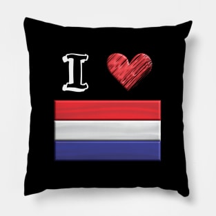 I love Flag from Niederlande Pillow