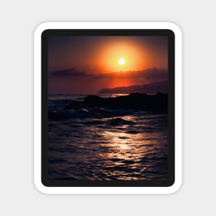 Aesthetic sunset on the beach Magnet