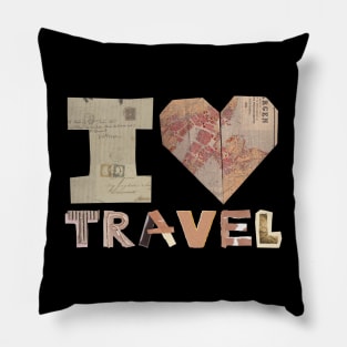 I Love Travel Pillow