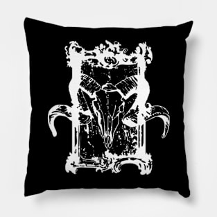 Gothic Ram Skull Pillow