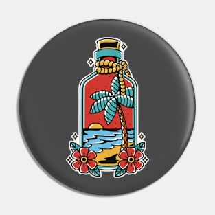 Beach in a Bottle Pin