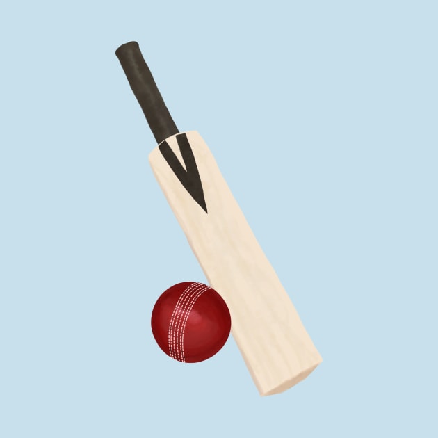 Cricket Watercolour Pattern by Emsimonsen