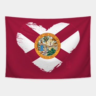 U.S. State - I Love Florida - Florida Flag Tapestry