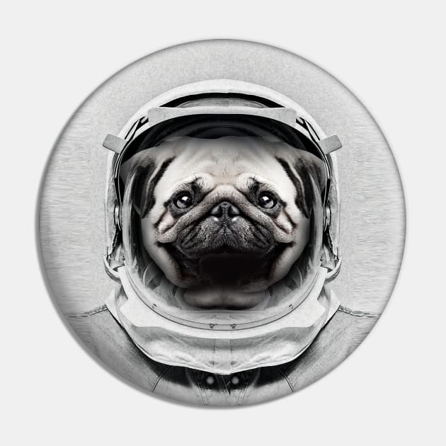 Astronaut Pug Pin by Vin Zzep