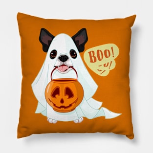 Boo the halloween dog Pillow