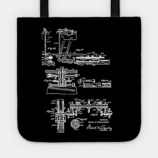 Automatic Bowling Machine Vintage Patent Drawing Tote