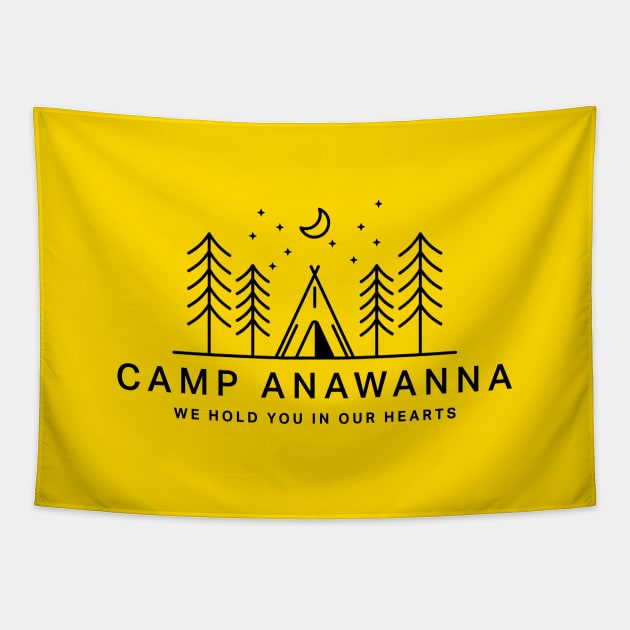 Camp Anawanna (Black) - Salute Your Shorts Tapestry by The90sMall