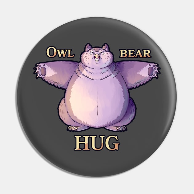 Owl Bear Hug Prints Pin by smashchu