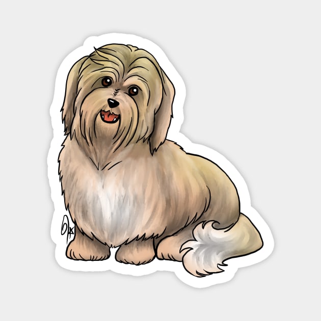 Dog - Havanese Dog - Cream Magnet by Jen's Dogs Custom Gifts and Designs