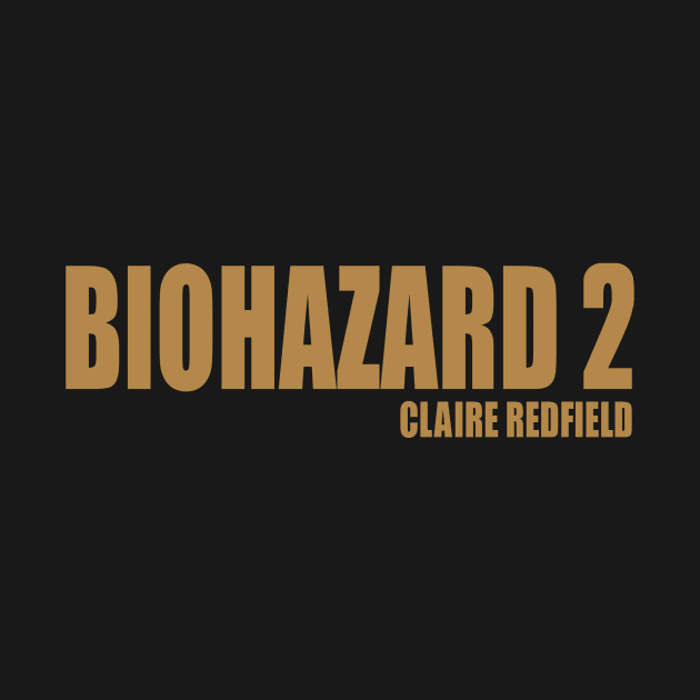 Biohazard 2 Claire Redfield (front and back) T-Shirt by Aendovah