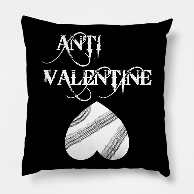 Anti Valentine - against Valentines Day Pillow by SpassmitShirts