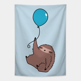 Blue Balloon Sloth Tapestry