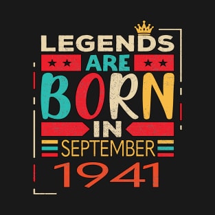 Legends are Born in September  1941 Limited Edition, 82nd Birthday Gift 82 years of Being Awesome T-Shirt