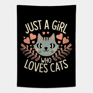 Just A Girl Who Loves Cats Tapestry