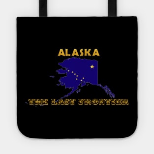 Alaska Map & Flag  - The last Frontier Tote