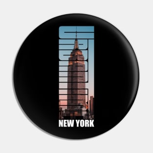 New York City Urban Time Shirt For NY Lover Pin