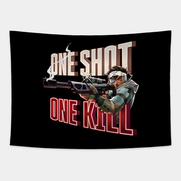 Vantage - One Shot One Kill Tapestry by Paul Draw