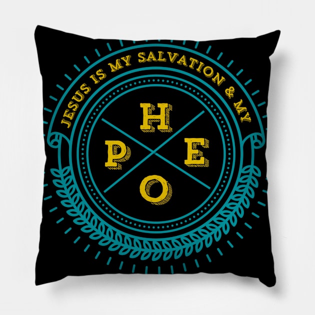 Hope and Salvation Pillow by BeLightDesigns