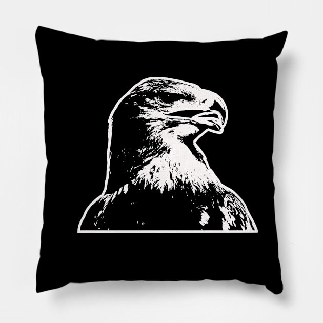 The eagle a proud self-confident bird of prey, bird of prey. Pillow by artefactus