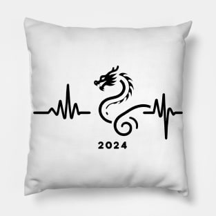 Chinese New Year 2024 Draconic Heartbeat 2024 Pillow