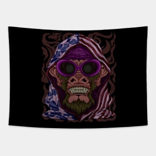 Fashion Monkey street art Tapestry