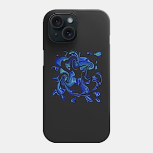 Birds and me, Blue and green Phone Case