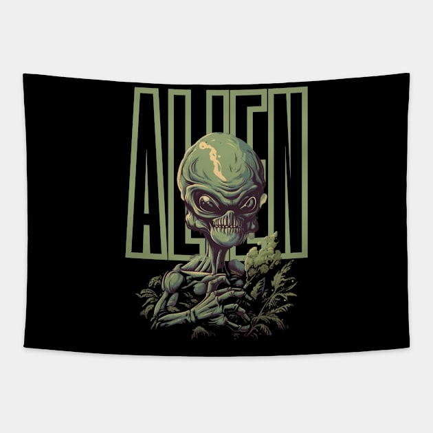 Alien Zone 420 Tapestry by FrogandFog