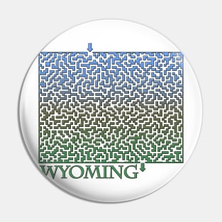 State of Wyoming Colorful Maze Pin