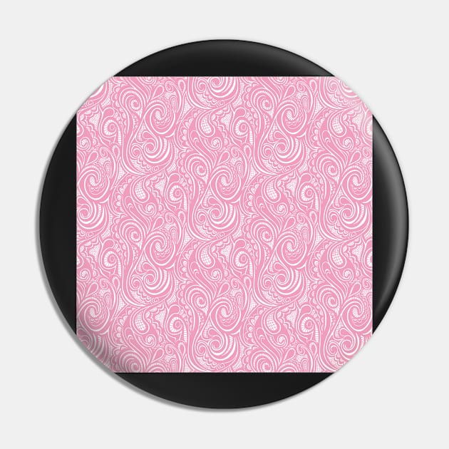 Swirly Pink Pin by CajaDesign